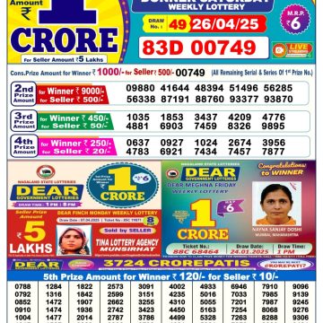 Dear Lottery Chart 2024