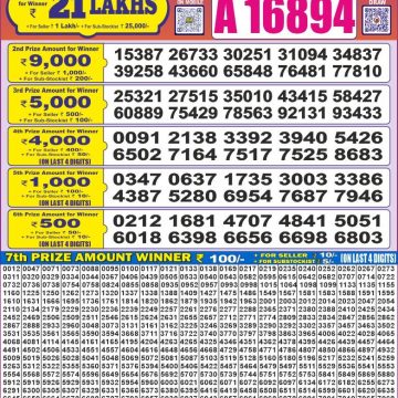 Dear Lottery Chart 2024