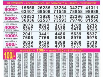Dear Lottery Chart 2024
