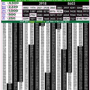 Dear Lottery Chart 2024