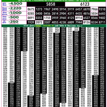 Dear Lottery Chart 2024