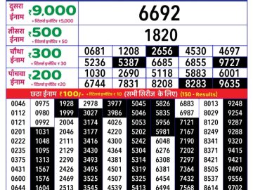 Dear Lottery Chart 2024