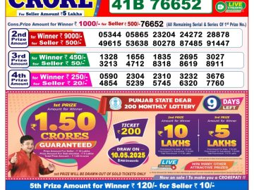Dear Lottery Chart 2024