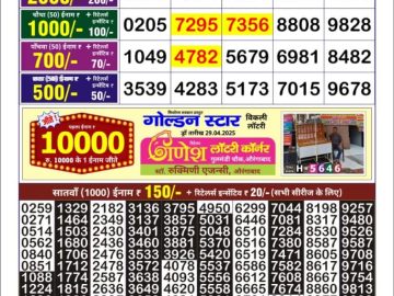 Dear Lottery Chart 2024