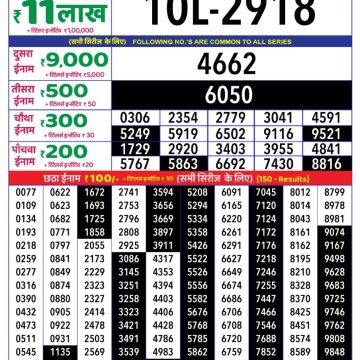 Dear Lottery Chart 2024
