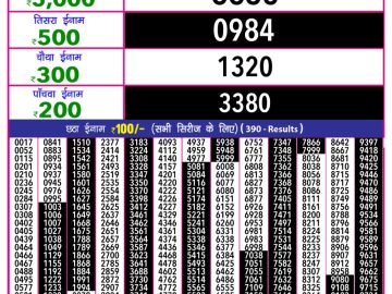 Dear Lottery Chart 2024