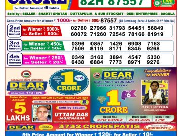 Dear Lottery Chart 2024