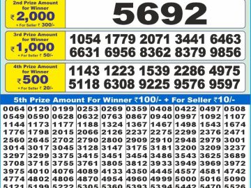 Dear Lottery Chart 2024