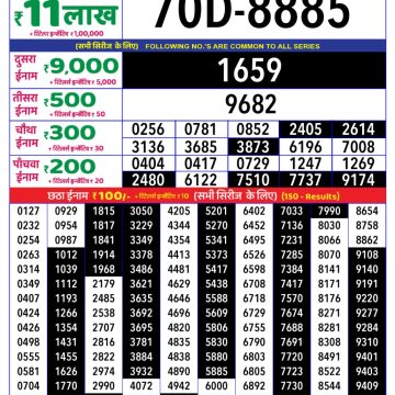 Dear Lottery Chart 2024