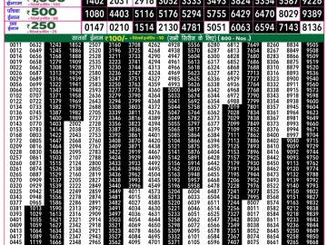 Dear Lottery Chart 2024