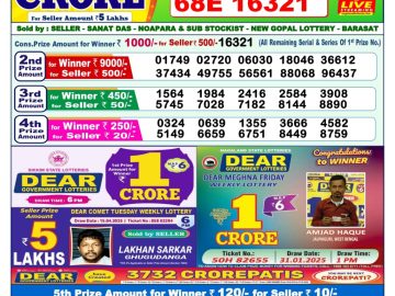 Dear Lottery Chart 2024