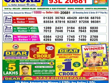 Dear Lottery Chart 2024