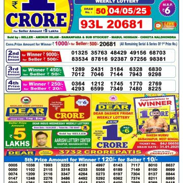Dear Lottery Chart 2024