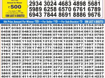 Dear Lottery Chart 2024