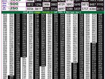 Dear Lottery Chart 2024