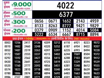 Dear Lottery Chart 2024