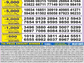 Dear Lottery Chart 2024
