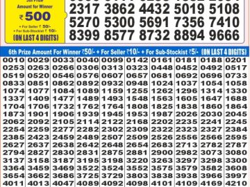 Dear Lottery Chart 2024