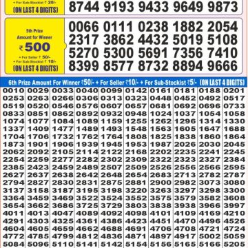 Dear Lottery Chart 2024