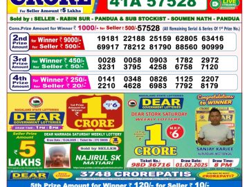 Dear Lottery Chart 2024