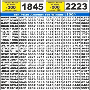 Dear Lottery Chart 2024