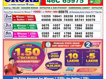 Dear Lottery Chart 2024