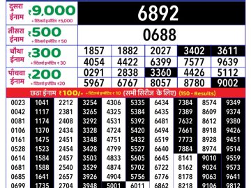 Dear Lottery Chart 2024
