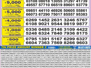 Dear Lottery Chart 2024