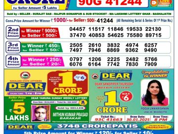 Dear Lottery Chart 2024
