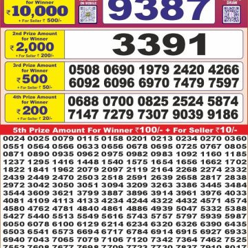 Dear Lottery Chart 2024