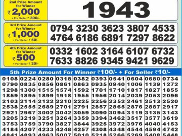 Dear Lottery Chart 2024