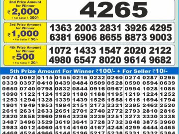 Dear Lottery Chart 2024