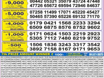 Dear Lottery Chart 2024