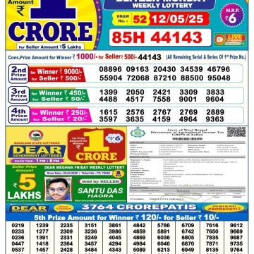 Dear Lottery Chart 2024