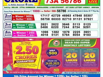 Dear Lottery Chart 2024