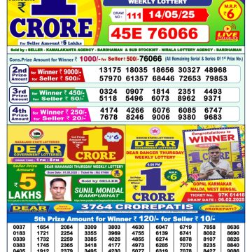 Dear Lottery Chart 2024