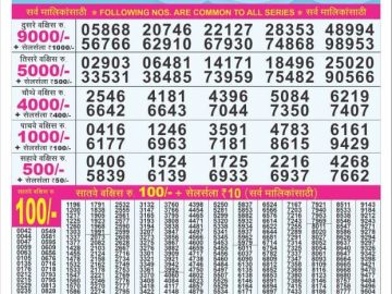 Dear Lottery Chart 2024