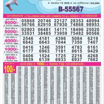 Dear Lottery Chart 2024