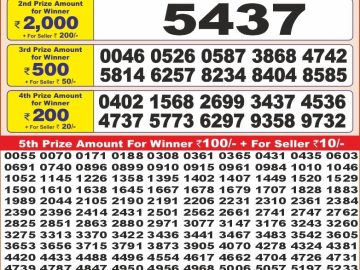 Dear Lottery Chart 2024