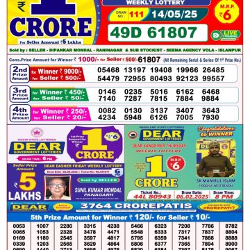 Dear Lottery Chart 2024