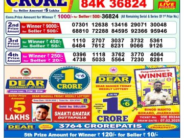 Dear Lottery Chart 2024