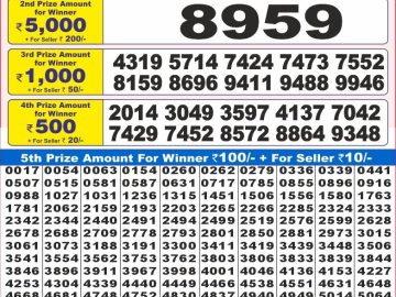 Dear Lottery Chart 2024