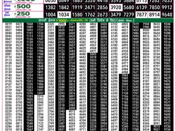 Dear Lottery Chart 2024