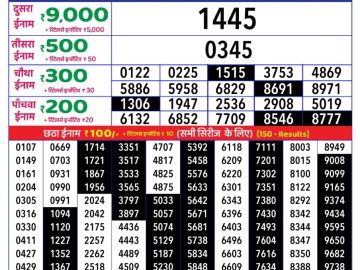 Dear Lottery Chart 2024