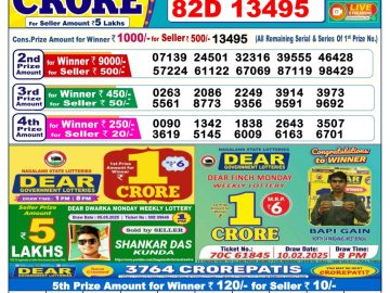 Dear Lottery Chart 2024
