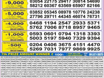 Dear Lottery Chart 2024