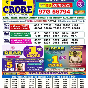 Dear Lottery Chart 2024