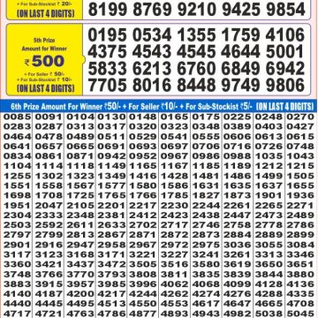 Dear Lottery Chart 2024