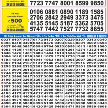 Dear Lottery Chart 2024