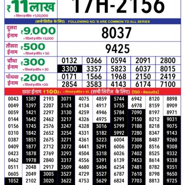 Dear Lottery Chart 2024